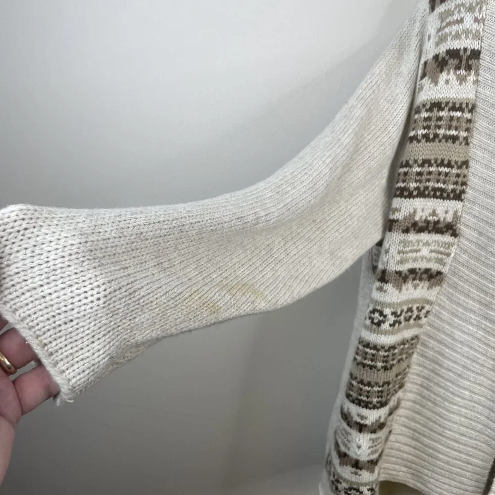 St Johns Bay Womens Shawl Collar Nordic Neutral Sweater 2X Cardigan Comfy Cozy - Picture 3 of 10